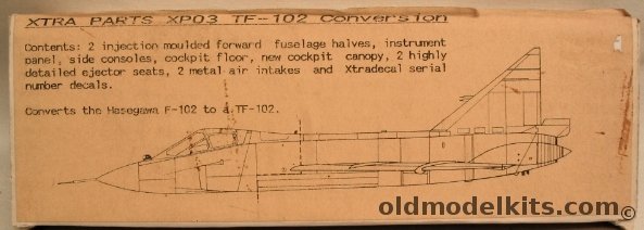 XTRA Parts 1/72 TF-102 Delta Dagger Conversion, XP03 plastic model kit